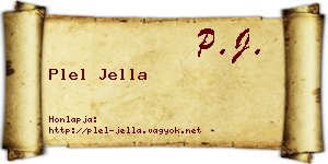 Plel Jella névjegykártya